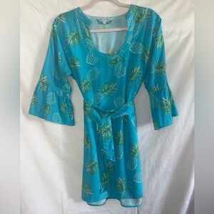 Escapada Living Turquoise Tropical Dress
